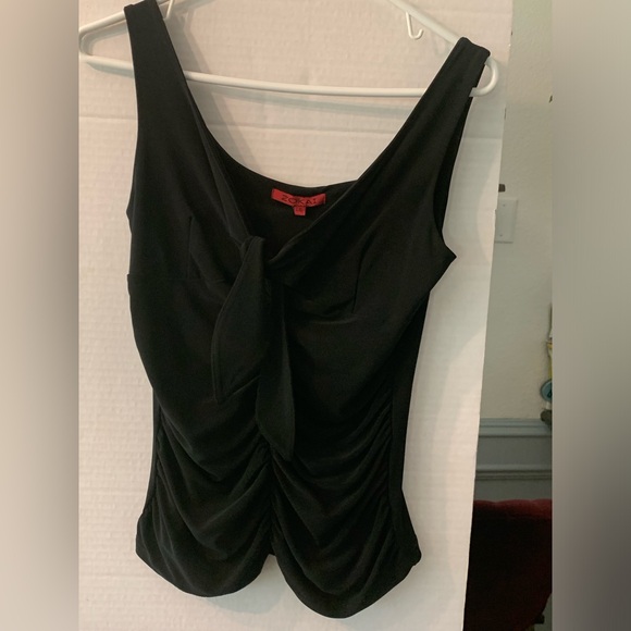 Zokai Stretchy Rouched Black Tank Top size Large - Picture 7 of 7